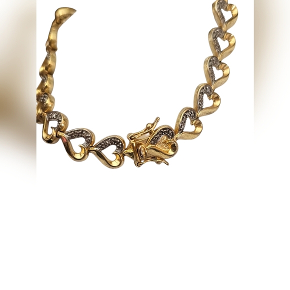 Heart bracelet by PAJ gold tone over bronze and silver NWOT - Picture 2 of 2